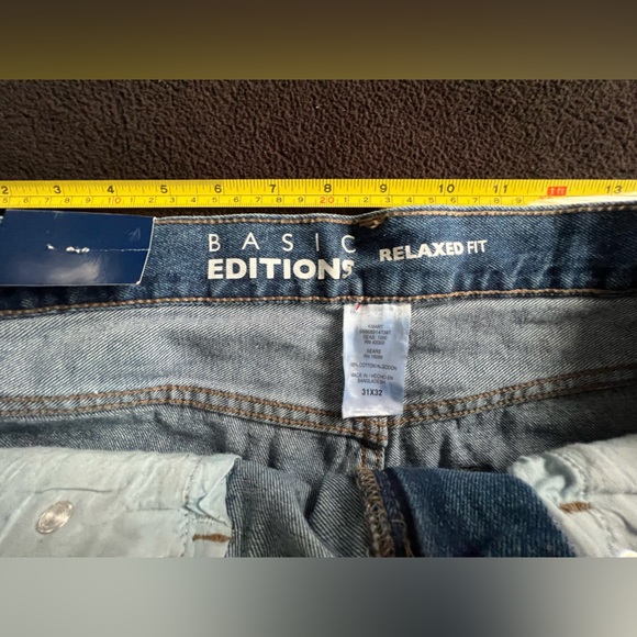 Basic Editions Relaxed Fit KMart Men’s Denim Jeans labeled 31 inch waist but 34 - Picture 13 of 14